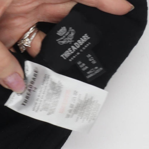Threadbare Women's Black V-Neck Pullover Jumper Size 10