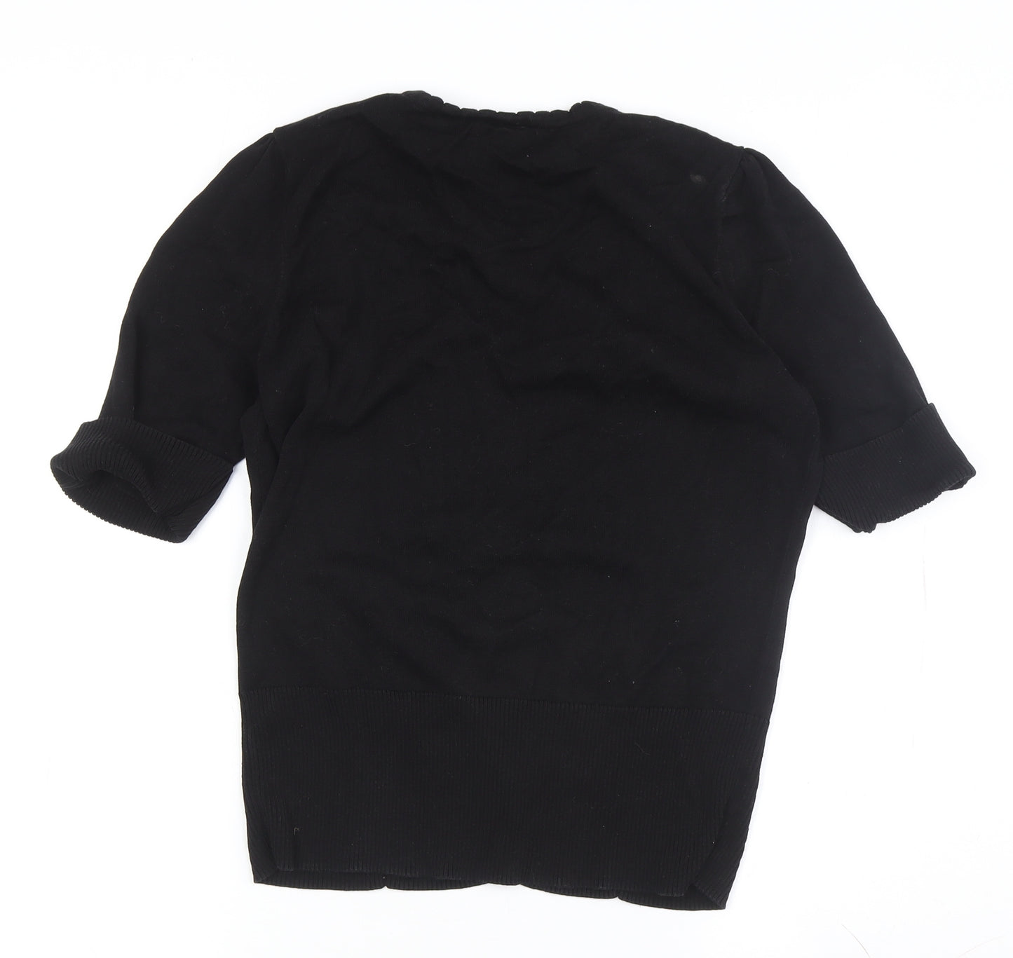 Monsoon Women's Black 3/4 Sleeve Cardigan, Size 14