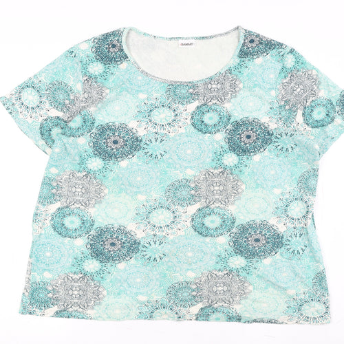 Damart Women's Multicoloured Geometric T-Shirt, XL, Cotton