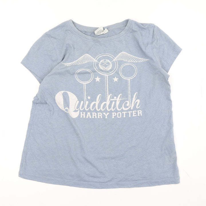 Harry Potter Women's Blue Crew Neck T-Shirt Size 14
