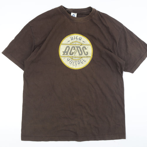 Alstyle Men's Brown AC/DC Music Band XL T-Shirt