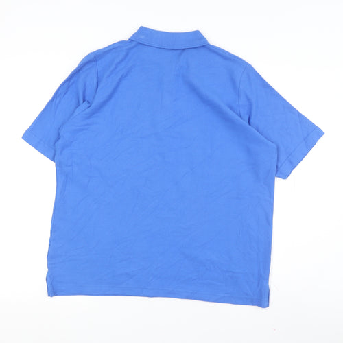 Isle Essentials Men's Blue Polo Large Short Sleeve