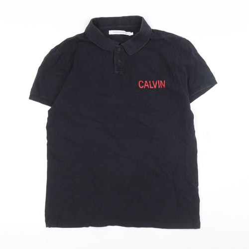 Calvin Klein Men's Black Polo Shirt L