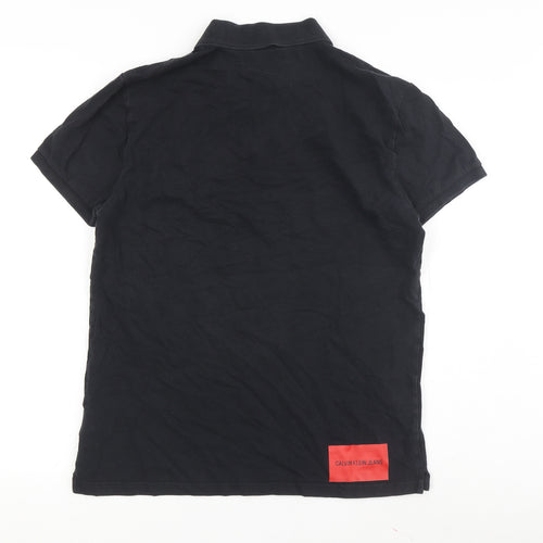 Calvin Klein Men's Black Polo Shirt L