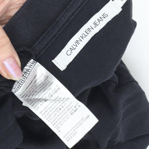Calvin Klein Men's Black Polo Shirt L