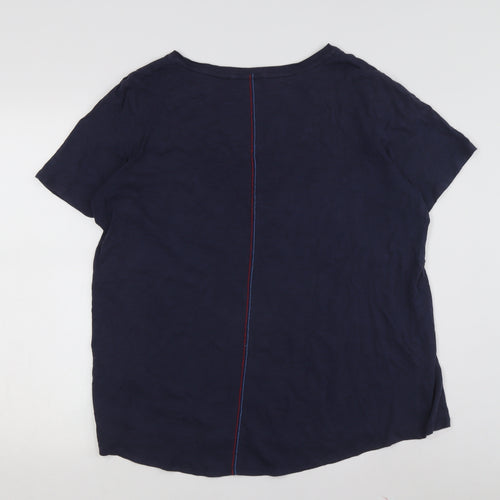 Joules Women's Blue V-Neck T-Shirt Size 18