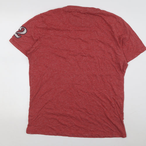Brave Soul Men's Red XL T-Shirt, Graphic Print