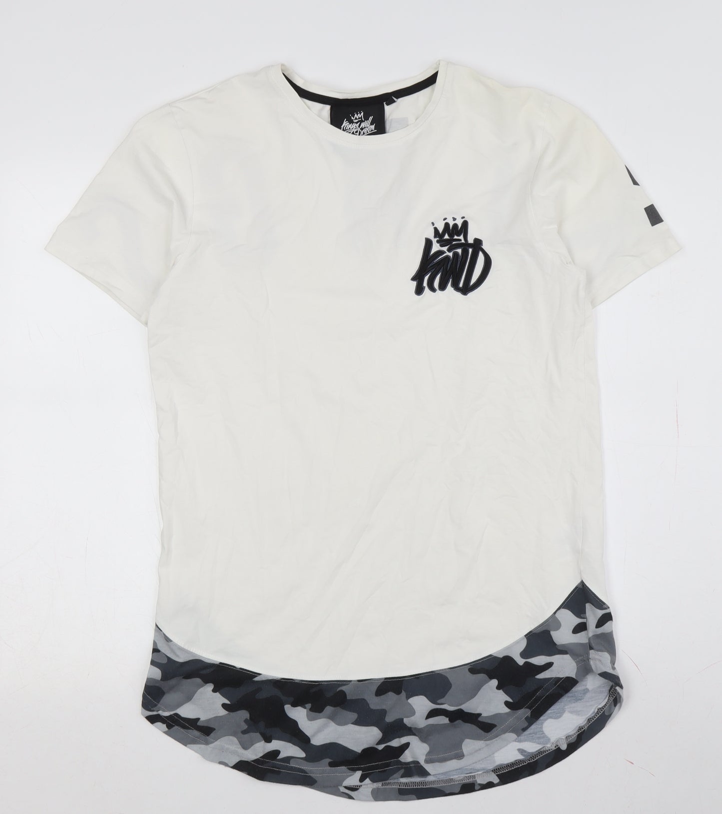 Kings Will Dream White Camouflage Men's Medium T-Shirt