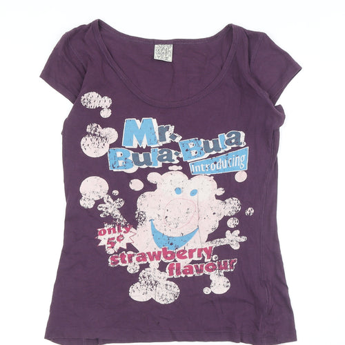 X-Dye Women's Purple T-Shirt, Size S, Basic, Scoop Neck