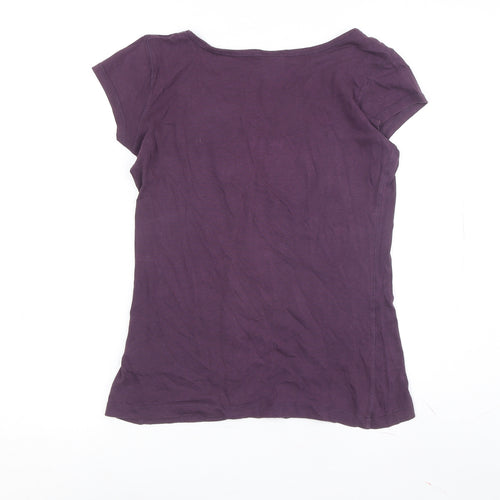 X-Dye Women's Purple T-Shirt, Size S, Basic, Scoop Neck
