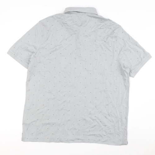 Marks and Spencer Grey Men's Polo, Size XL, Short Sleeve