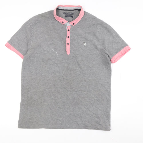 The Spitalfields Shirt Co Men's Grey Polo Shirt Size L