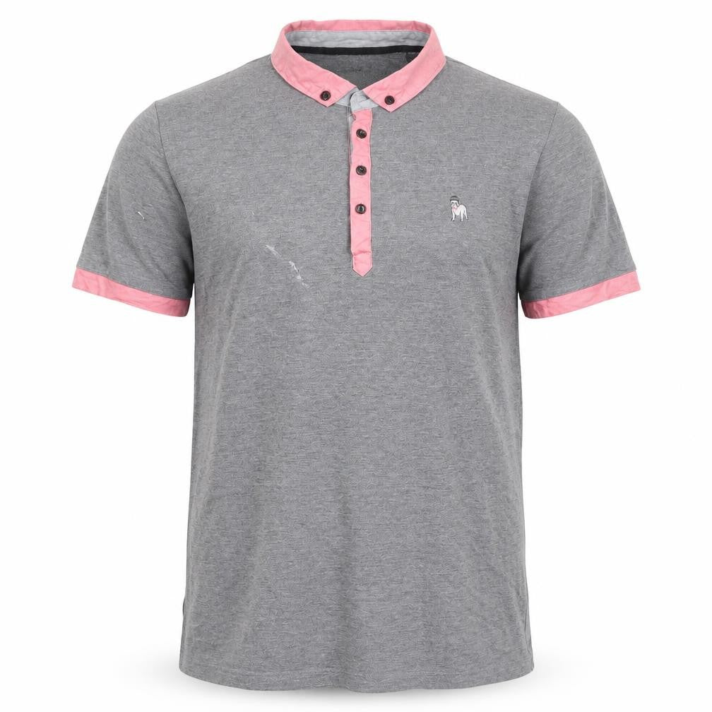 The Spitalfields Shirt Co Men's Grey Polo Shirt Size L