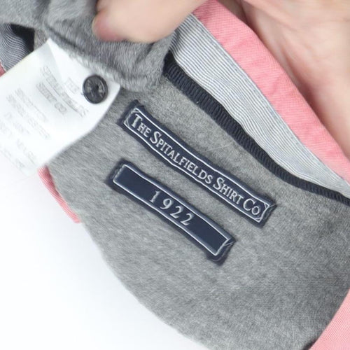 The Spitalfields Shirt Co Men's Grey Polo Shirt Size L