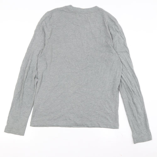Hollister Teens Grey Long Sleeve Surfing T-Shirt S