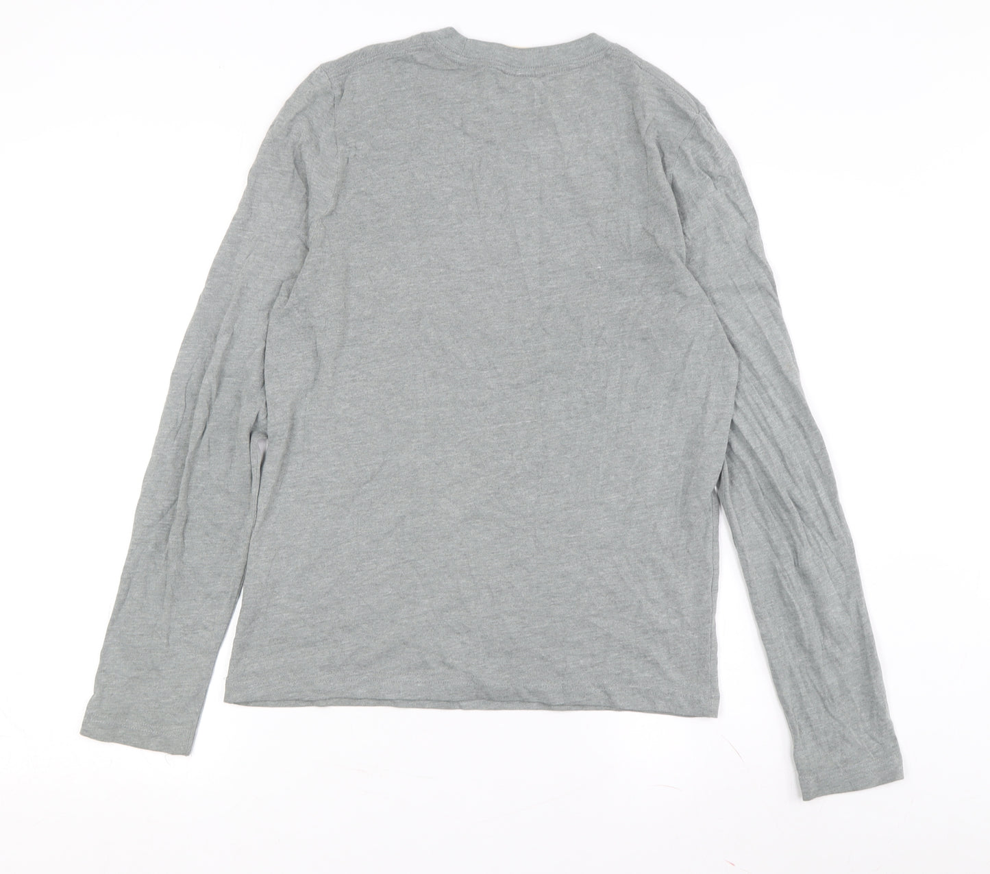 Hollister Teens Grey Long Sleeve Surfing T-Shirt S