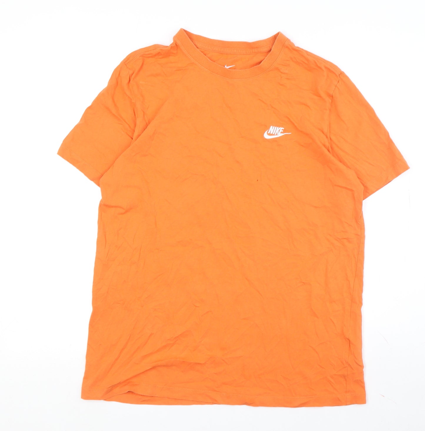 Nike Men's Orange Crew Neck T-Shirt L