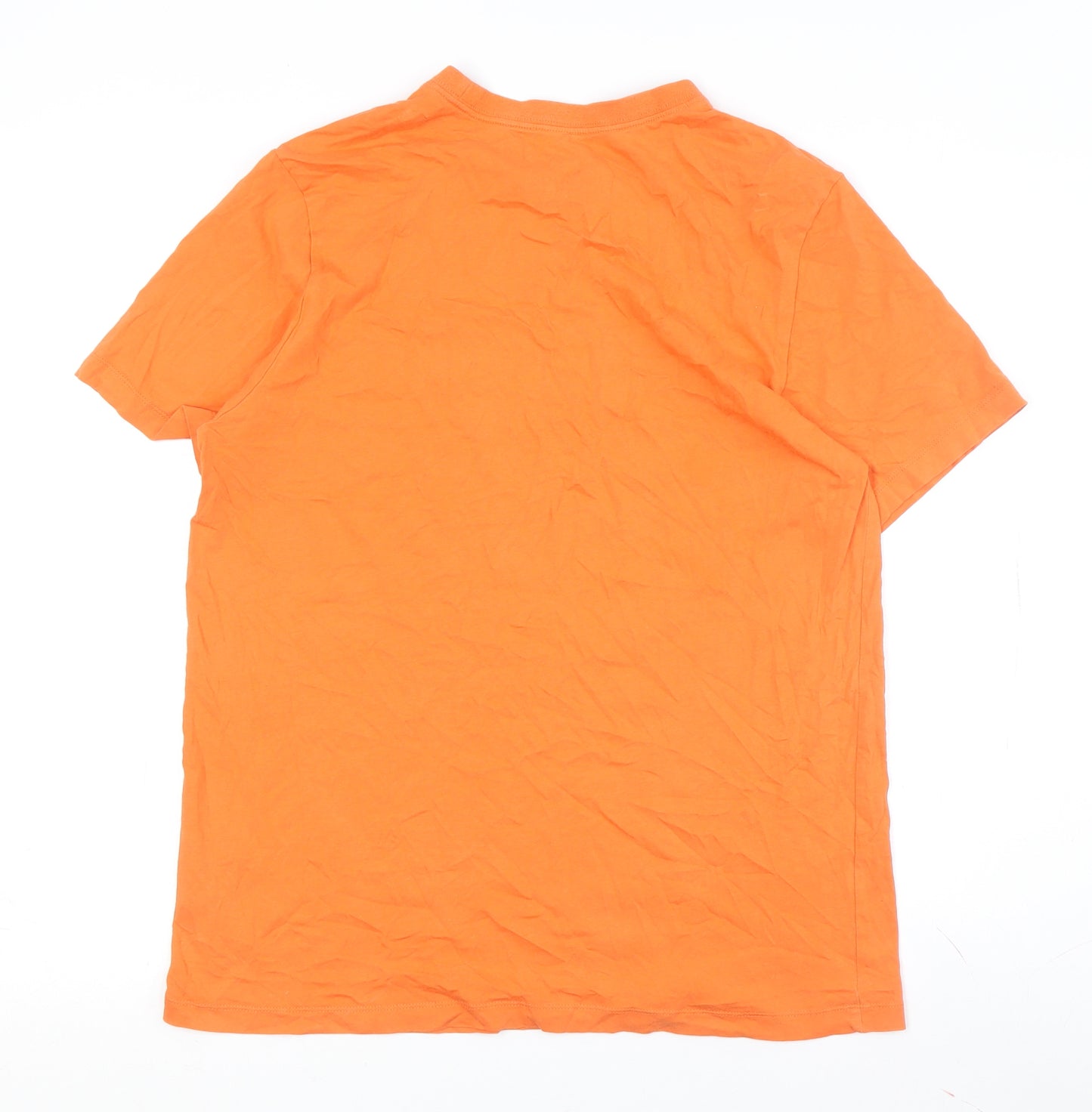 Nike Men's Orange Crew Neck T-Shirt L