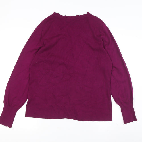 Monsoon Women's Purple Cardigan in Size L