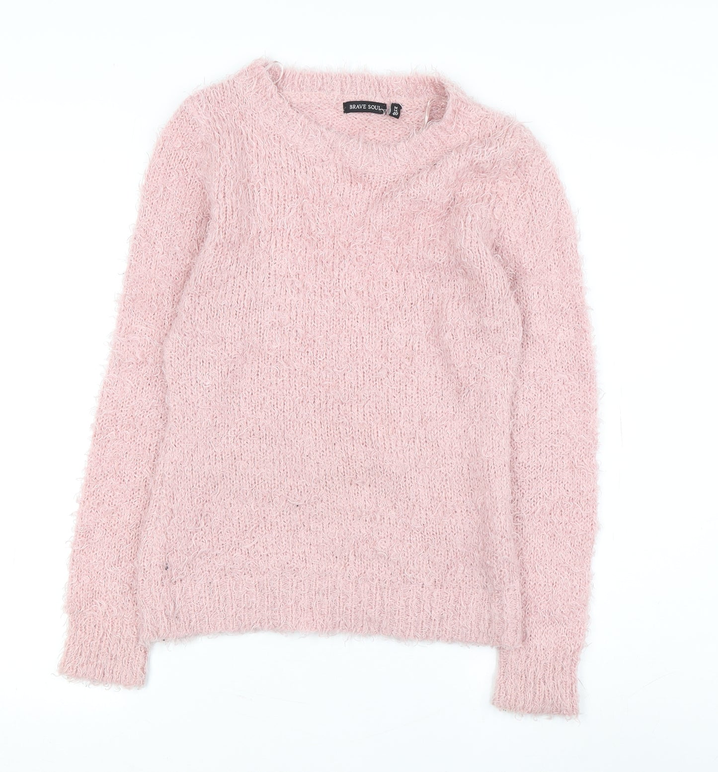 Brave Soul Women's Pink Crew Neck Pullover Jumper Size 12
