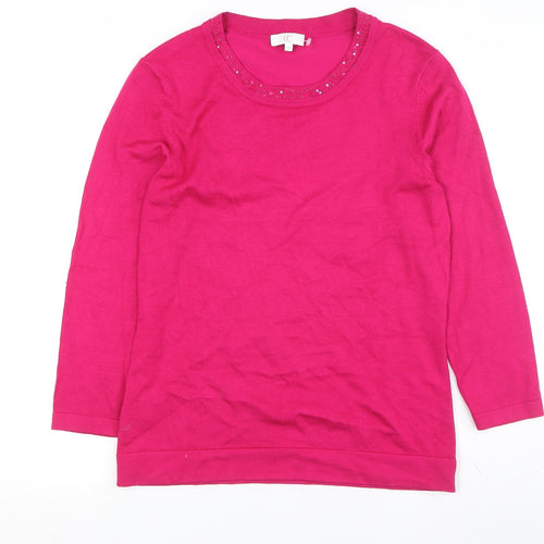 CC Women's Pink Sequin Pullover Jumper - Size S