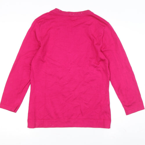CC Women's Pink Sequin Pullover Jumper - Size S