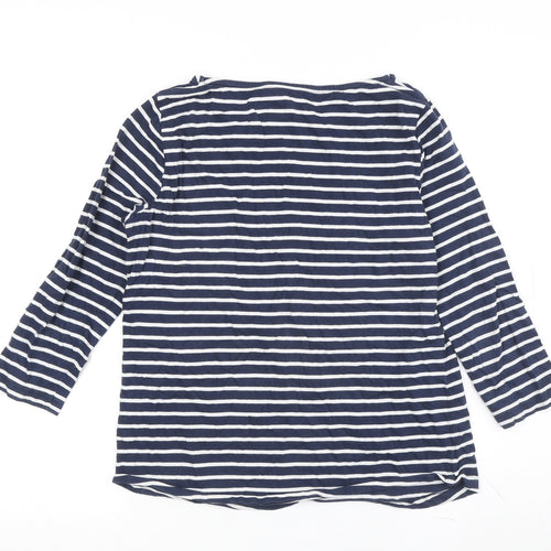 Crew Clothing Women’s Blue Striped T-Shirt Size 10
