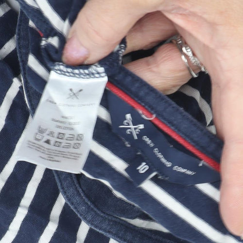 Crew Clothing Women’s Blue Striped T-Shirt Size 10