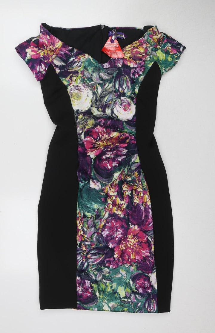 Amy Childs Women's Multicoloured Bodycon Dress Size 12