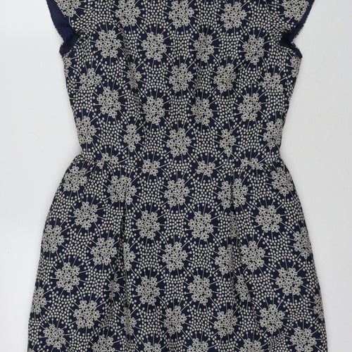 Per Una Women's Blue Shift Dress Size 10 Short Sleeve