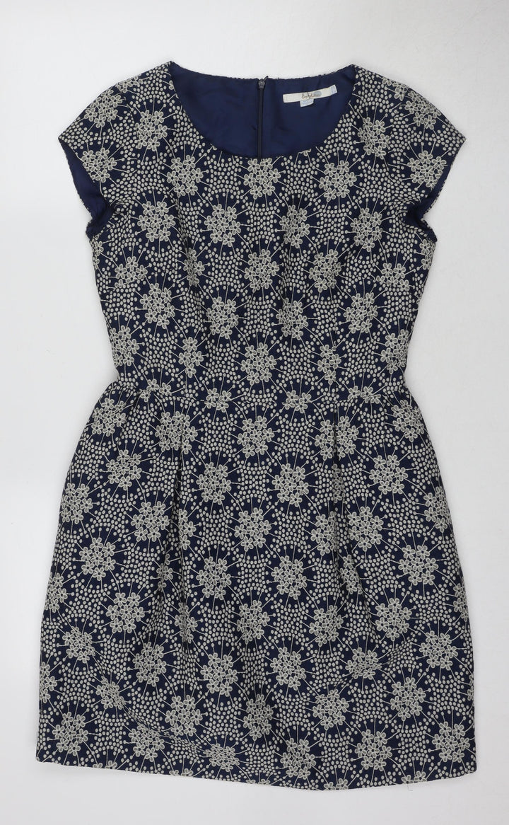 Per Una Women's Blue Shift Dress Size 10 Short Sleeve