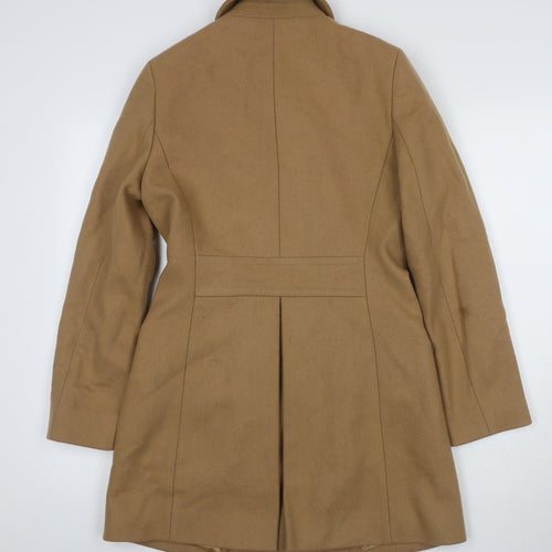 Hobbs Women's Beige Wool Pea Coat Size 8 Classic Style