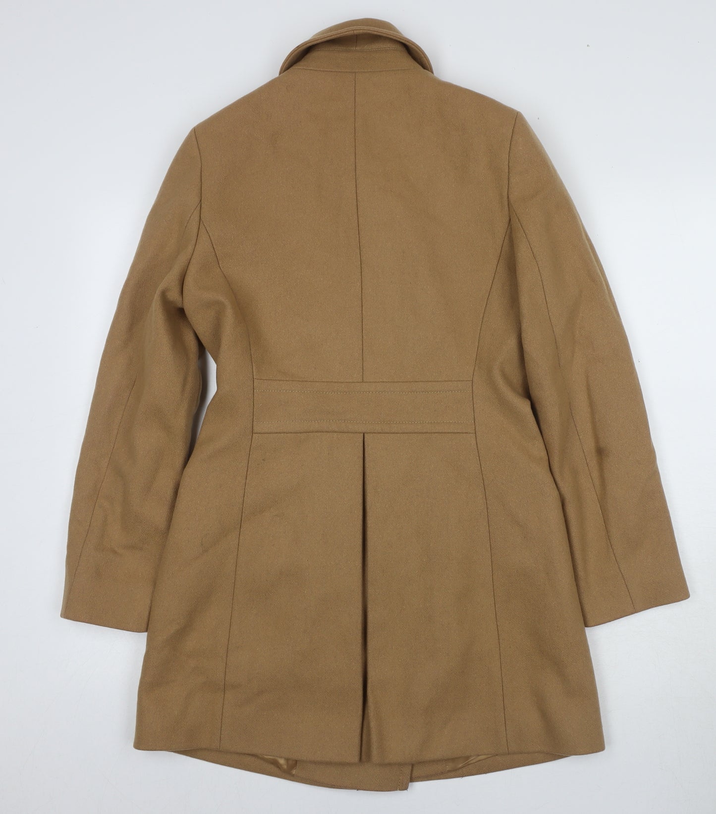 Hobbs Women's Beige Wool Pea Coat Size 8 Classic Style