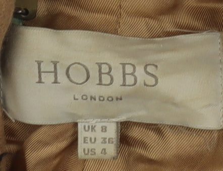 Hobbs Women's Beige Wool Pea Coat Size 8 Classic Style