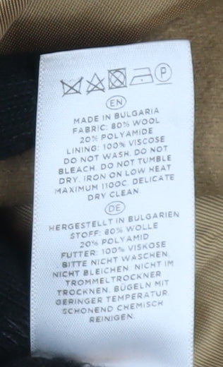 Hobbs Women's Beige Wool Pea Coat Size 8 Classic Style