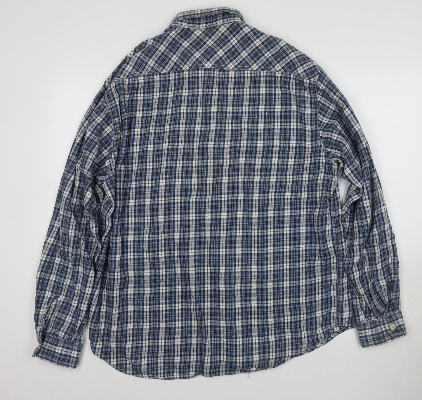 Levi's Men's Blue Plaid Button-Up Shirt, Size L