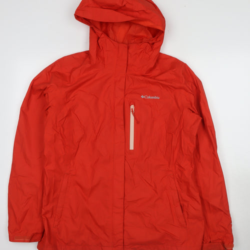 Columbia Men's Red XL Rain Coat Hooded Waterproof Jacket