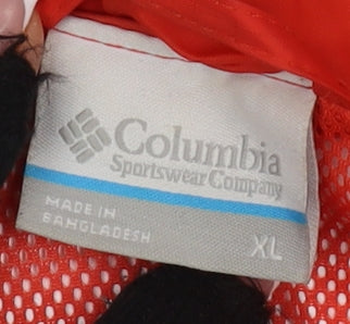Columbia Men's Red XL Rain Coat Hooded Waterproof Jacket