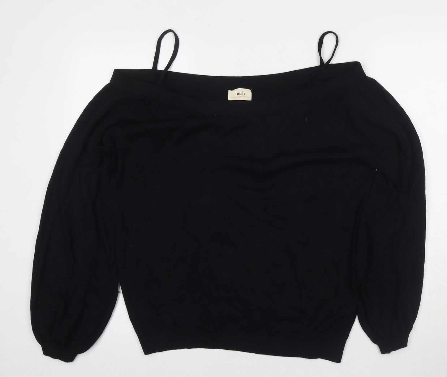 Hush Women's Black Off-Shoulder Blouse XL Casual