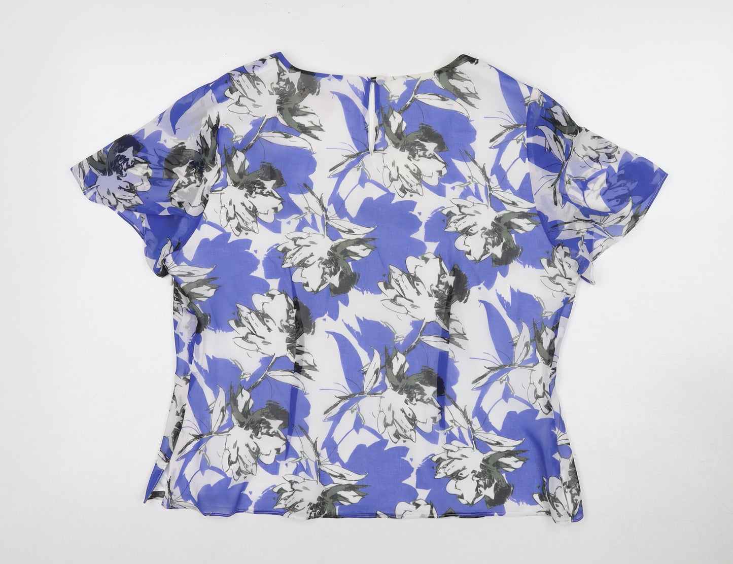Jacques Vert Women's Floral Blouse, Square Neck, Size 14