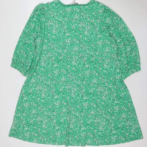 Marks and Spencer Green Floral Shift Dress Size 22
