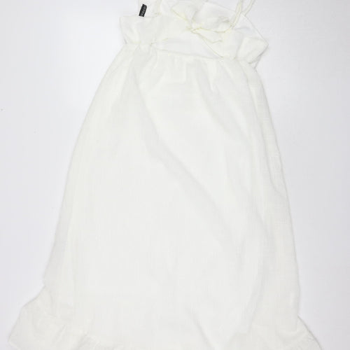 H&M Divided Women’s White Halter Dress Size S