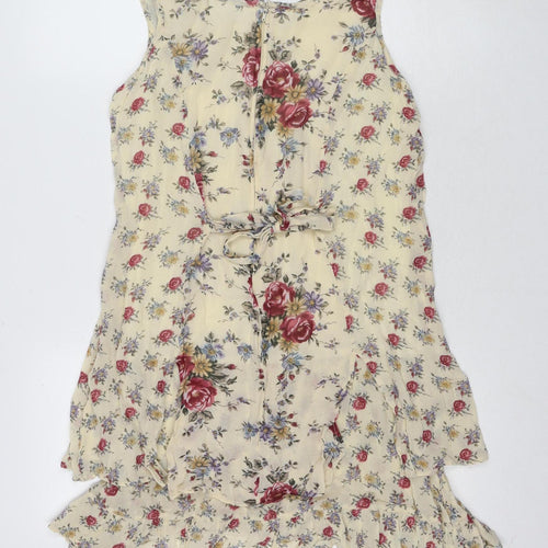 Amanda Smith Women Ivory S Floral Tank Dress