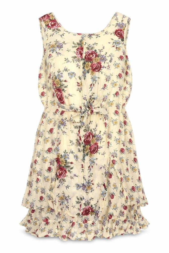 Amanda Smith Women Ivory S Floral Tank Dress