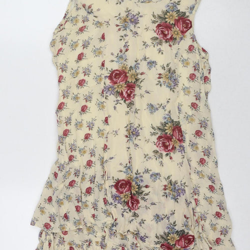 Amanda Smith Women Ivory S Floral Tank Dress