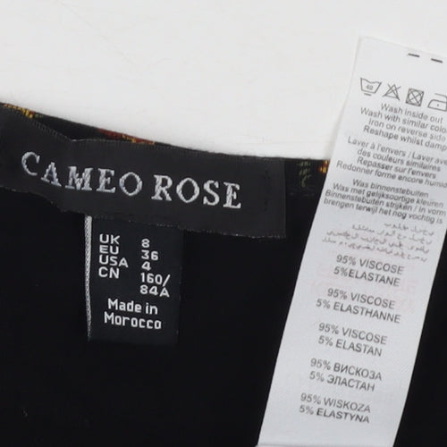 Cameo Rose Women's Black Floral Shirt Dress 8