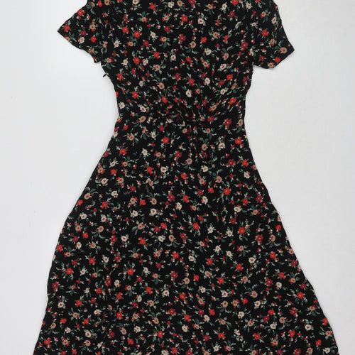 Marks and Spencer Women’s Black Floral Dress Size 8