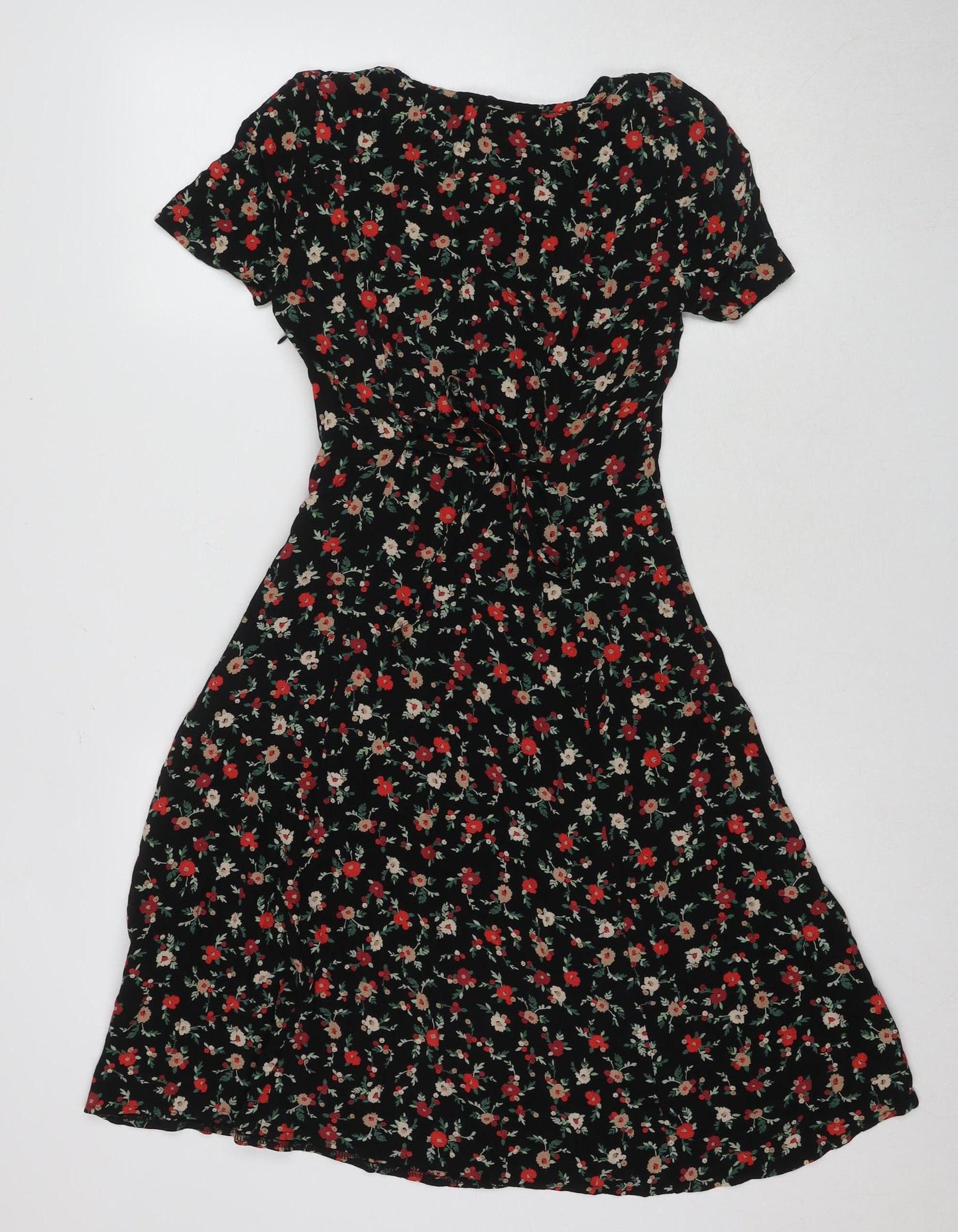 Marks and Spencer Women’s Black Floral Dress Size 8