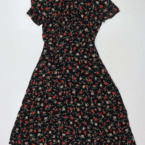 Marks and Spencer Women’s Black Floral Dress Size 8