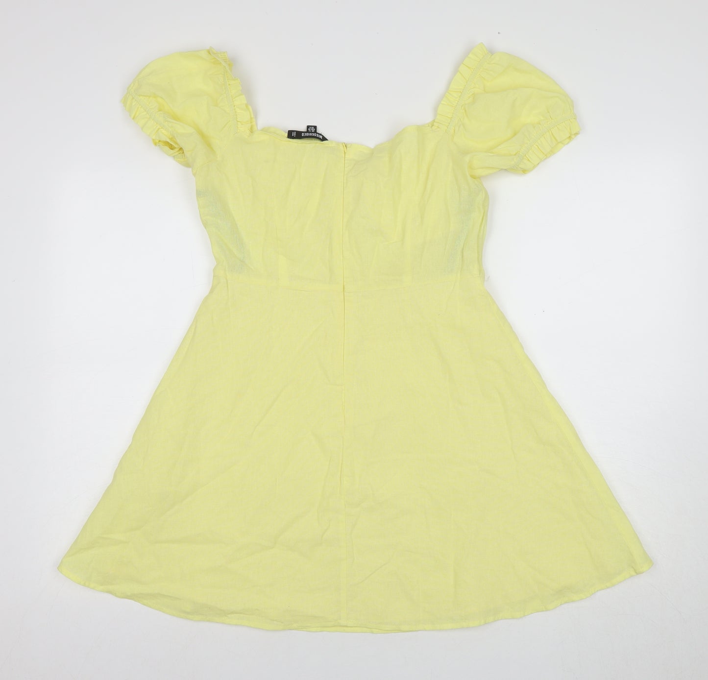 Missguided Women's Yellow A-Line Dress Size 12